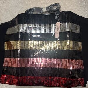 Victoria's Secret Sequin Tote - Black, Silver, Gold, Pink, Red